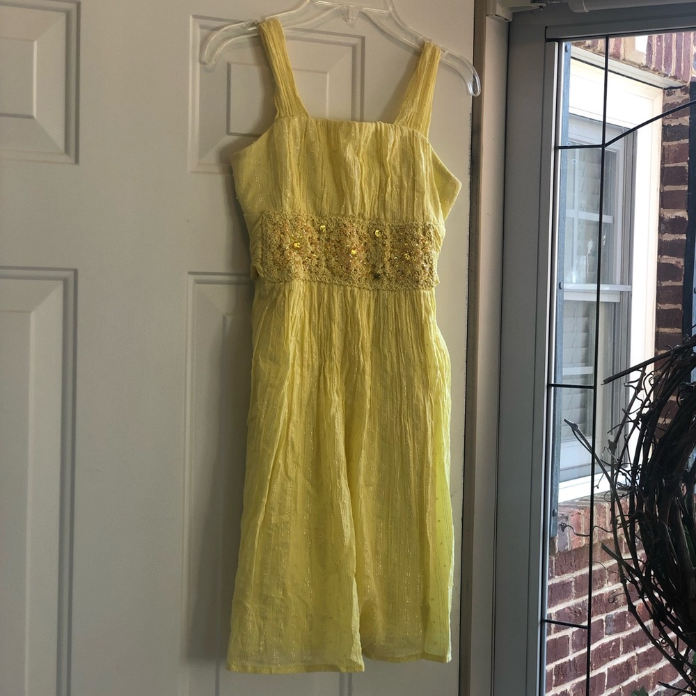 Sparkly yellow kids sundress
